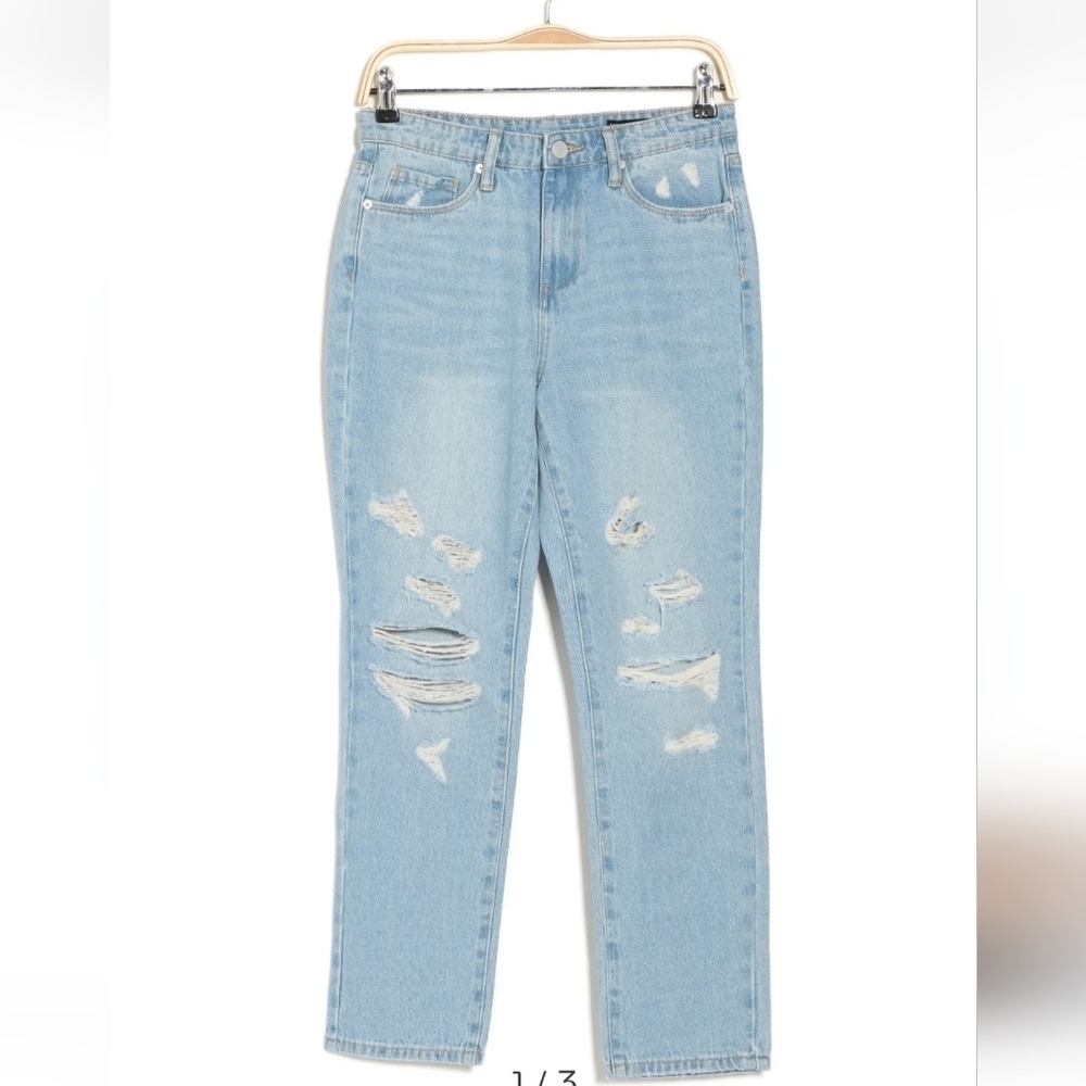 Blank NYC Madison Crop High Rise Ripped Denim Jeans 27